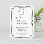 Elegante oudejaarsfeest zwart-witte boog kaart (Staand voorkant)