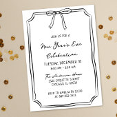 Elegante oudejaarsfeest zwart-witte boog kaart