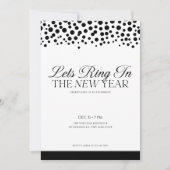 Elegante oudejaarsuitnodiging feestdagenkaart (Voorkant)