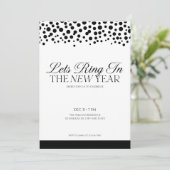 Elegante oudejaarsuitnodiging feestdagenkaart (Staand voorkant)