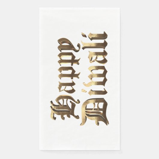 Elegante Oudengelse belettering Happy Diwali Servet (Voorkant)