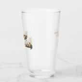 Elegante Oudengelse Lettering Gelukkig Chanoeka Glas (Links)