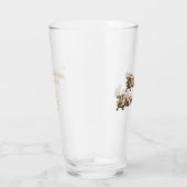 Elegante Oudengelse Lettering Gelukkig Chanoeka Glas (Rechts)