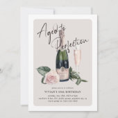 Elegante ouderdom tot perfectie meisjesverjaardag kaart (Voorkant)