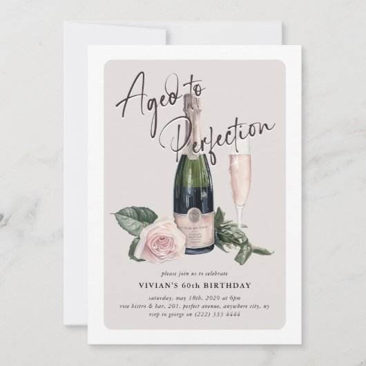 Elegante ouderdom tot perfectie meisjesverjaardag kaart (Voorkant)