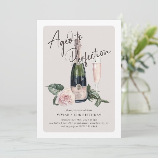 Elegante ouderdom tot perfectie meisjesverjaardag kaart (Staand voorkant)