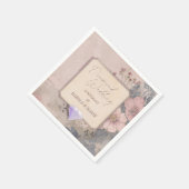 Elegante ouderwetse 60e diamanten bruiloft servet (Hoek)