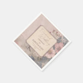 Elegante ouderwetse 60e diamanten bruiloft servet (Hoek)