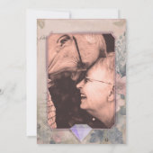 Elegante ouderwetse 60th Diamond bruiloft foto Kaart (Achterkant)