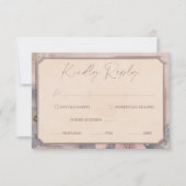 Elegante ouderwetse diamanten bruiloft RSVP Kaart (Voorkant)