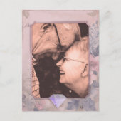 Elegante ouderwetse Save the Date-fotoansichtkaart Briefkaart (Voorkant)