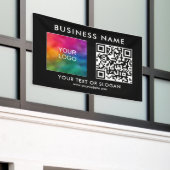 Elegante Outdoor Custom Business Logo QR Code Spandoek (Buitenkant Gebouw)