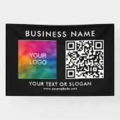 Elegante Outdoor Custom Business Logo QR Code Spandoek (Horizontaal)