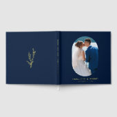 Elegante ovale foto Elegante bruiloft op maat Gastenboek (Volledig)