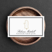 Elegante Oven Mitt Logo voor Bakkerij, Gebakken Go Visitekaartje