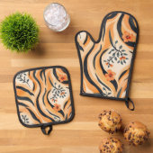 Elegante ovenwant en pannenlap set (Top down)