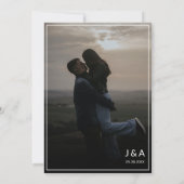 Elegante overlay 2 foto bruiloft kaart (Achterkant)