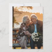 Elegante Overlay 50ste bruiloft Jubileum 2 Foto Kaart (Achterkant)