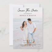 Elegante Overlay Hand Lettered Script Trouwfoto (Voorkant)