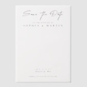 Elegante overlay met de hand geletterde bruiloft vellum uitnodigingen (Voorkant)