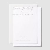 Elegante overlay met de hand geletterde bruiloft vellum uitnodigingen (Offset)