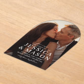 Elegante overlay moderne acryl bruiloft uitnodigin acryl uitnodigingen (Laagn)