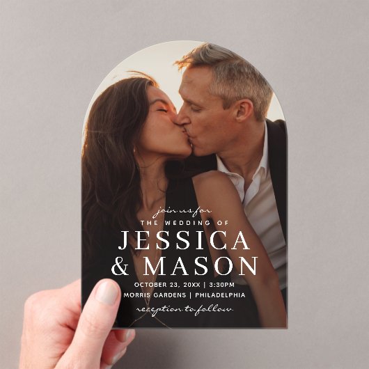 Elegante overlay moderne acryl bruiloft uitnodigin acryl uitnodigingen (Insitu (Draagbaar))