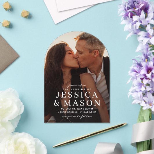 Elegante overlay moderne acryl bruiloft uitnodigin acryl uitnodigingen (Insitu (Huwelijk))