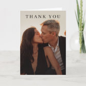 Elegante overlay moderne bruiloft dank u kaart (Voorkant)