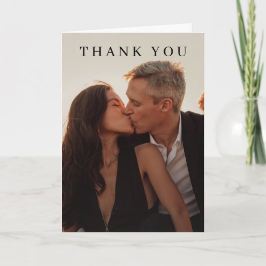 Elegante overlay moderne bruiloft dank u kaart (Voorkant)