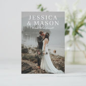 Elegante Overlay Weggelopen Aankondiging Uitnodigi (Staand voorkant)