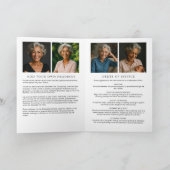 Elegante overlijdensadvertentie en foto's Viering Programma (Binnen)