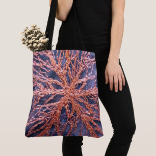 Elegante oversized gebrande sinaasappel indigo bor tote bag