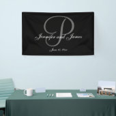 Elegante P Monogram Trouwbanner Spandoek (Beurs)