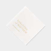 Elegante paar namen bruiloft folie servetten (Rechts)