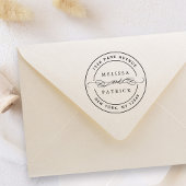 Elegante Paar Namen Bruiloft Retouradres Rubberstempel