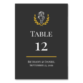 Elegante Paard-thema Trouw Tafel Nummerkaart Kaart