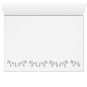 Elegante paarden, blanco binnenin (Binenzijde Horizontaal (Onderkant))