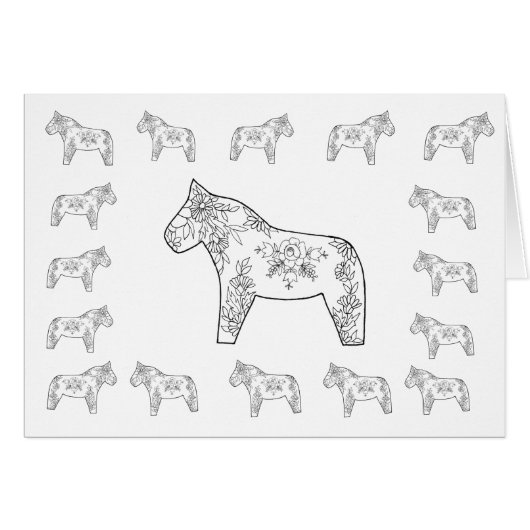 Elegante paarden, blanco binnenin (Voorkant Horizontaal)