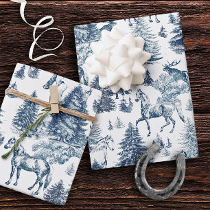 Elegante  Paarden Snowy Winter Wonderland Cadeaupapier