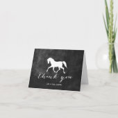 Elegante paarden trouw dank je bedankkaart (Voorkant)
