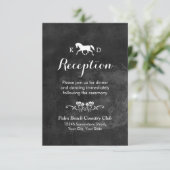 Elegante paarden trouwreceptie kaart (Staand voorkant)