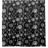 Elegante paardenbloem en kerstboom douchegordijn (Voorkant)