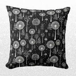 Elegante paardenbloem en kerstboom kussen