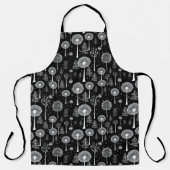 Elegante paardenbloem en kerstboom schort (Voorkant)