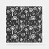 Elegante paardenbloem en kerstboom servet (Voorkant)