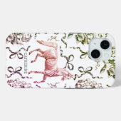 Elegante paardenhortensia bogen rode naam Case-Mate iPhone case (Achterkant (horizontaal))