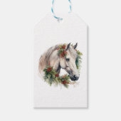 Elegante Paardenkerst Cadeaulabel (Voorkant)