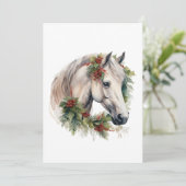 Elegante Paardenkerst Feestdagenkaart (Staand voorkant)