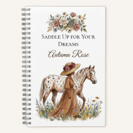 Elegante paardenliefhebber notitieboek